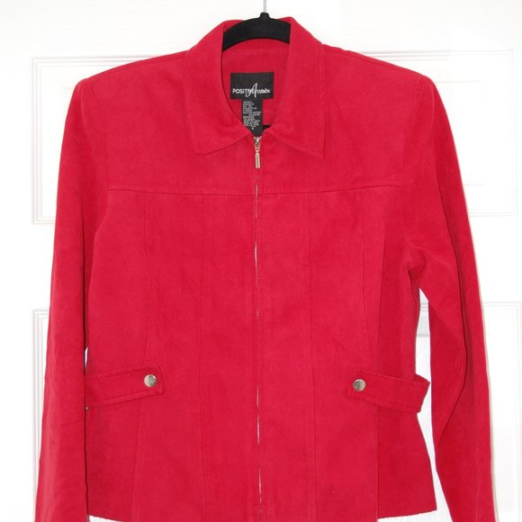POSITIVE ATTITUDE Red Women's Zipper Jacket SIze 8 - Picture 3 of 10